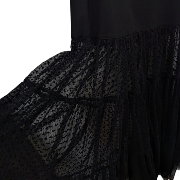 NWT Staud Black Daffodil Sleeveless Tiered Hem Maxi Dress Size Medium - Picture 3 of 13